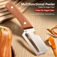 thumbnail image 1 of Cuchillo pelador multifuncional con mango de madera, hoja de acero inoxidable, 19x4 cm, pelador de frutas y verduras de cocina, diseño ergonómico, 1 of 9