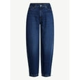 thumbnail image 6 of Free Assembly Women's Mid Rise Wide Hem Barrel Jeans, 28" Inseam, Sizes 0-20, 6 of 6
