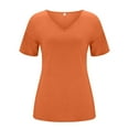 thumbnail image 3 of MKLEKYY Camiseta Mujer Camisetas De Verano Para Mujer, Camisetas De Manga Corta Estampadas, Blusas Informales De Trabajo Con Cuello Redondo Y Botones. Talla S, 3 of 3
