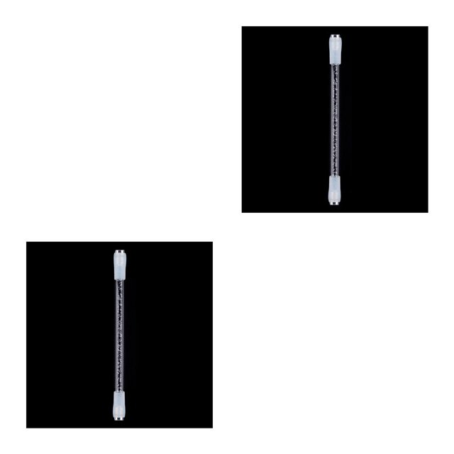 Seitruly Pluma giratoria portátil para aliviar el estrés, lápices de descompresión, juguete con luz LED, suministros escolares, globo de Globo de botón lento 2Conjunto