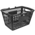 thumbnail image 1 of OULII 1Pc Black Portable Shopping Basket Plastic with Handles for Grocery and Kitchen Use, 1 of 8