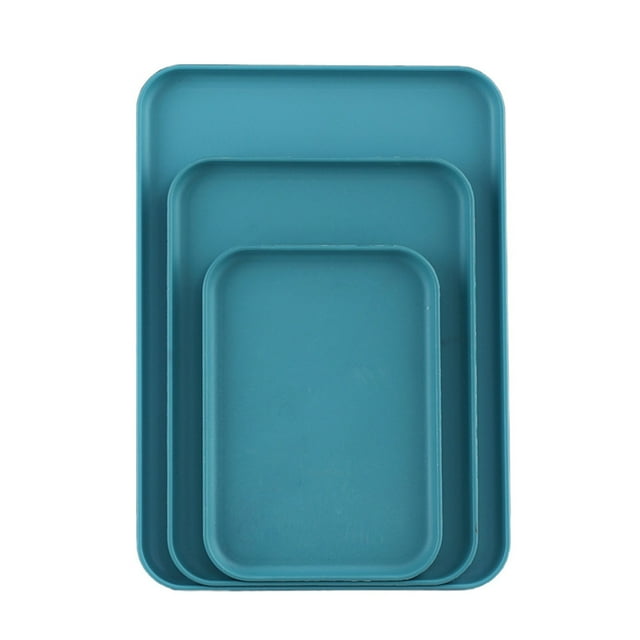 Tea Cup Set Rectangle Tray Large, Medium and Small Three Sets of Household Plates Place Tea Cups and Dinner Plates Place Snack Platesplastic Dinner Plates