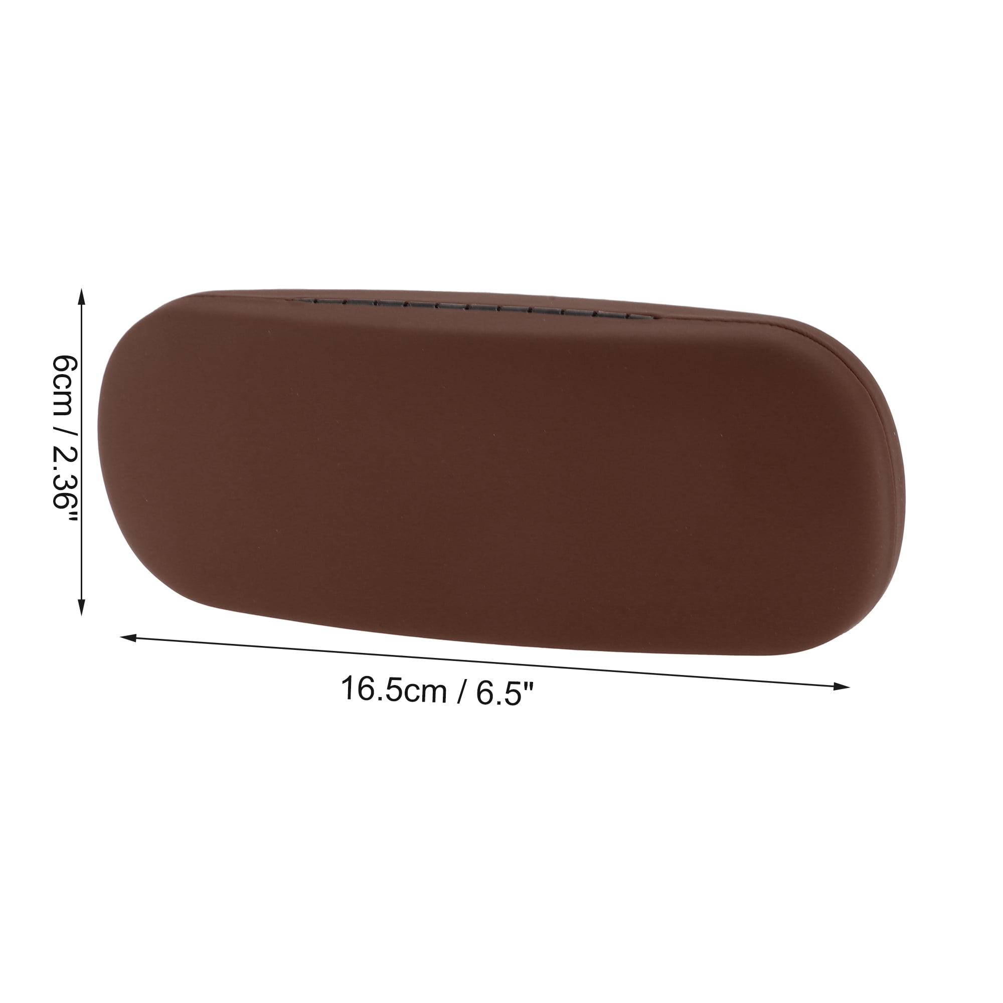 Unique Bargains Retro Round Lightweight Eyeglasses Storage 6.5"x2.36"x1.38" Brown