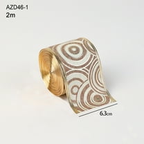 Todaioua Swirl 2.5" X 2.2 YD Gauze Sheer Curling Wired Glitter Ribbon, Gold, Holiday Ribbons for Wreaths Bows Crafts and Christmas Decorations, Gift Wrapping