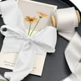 thumbnail image 6 of 3 Rolls Silk Ribbon 1.5inch 5 Yard White Handmade Fringe Ribbons Polyester Satin Frayed Ribbon Fabric for Gift Wrapping Birthday Wedding Bridal Bouquets Decor DIY, 6 of 9