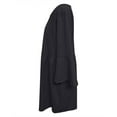 thumbnail image 4 of CHOK Cyber&Monday Deals Robes pour Femmes 2023 Manches Évasées Tunique Fluide Smockée en Coton Lin Robes Manches 3/4 Col Rond Solide Été Mini Robe Formelle Café TTTTG Liquidation un, 4 of 5