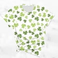 thumbnail image 4 of KIHOUT Nouveaux Arrivlas T-Shirts pour Femmes Fête de la Saint-Patrick, Mode Grande Taille Col Rond Manches Courtes T-Shirt Imprimé Vert, Taille P-5TG, 4 of 5