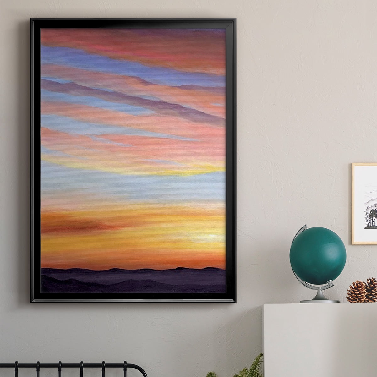 Ignited Dusk I Premium Framed Print - Ready to Hang