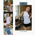 thumbnail image 6 of Rosette Women’s Sleeveless Undershirt - Cotton – High Neck, Full shoulder design, 6 of 6