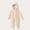 Beige, variant on Baby Hooded Fuzzy Fleece Jumpsuit Long Sleeve Full Double Zipper Warm One‑Piece Romper for Infant Boys Girls Pink