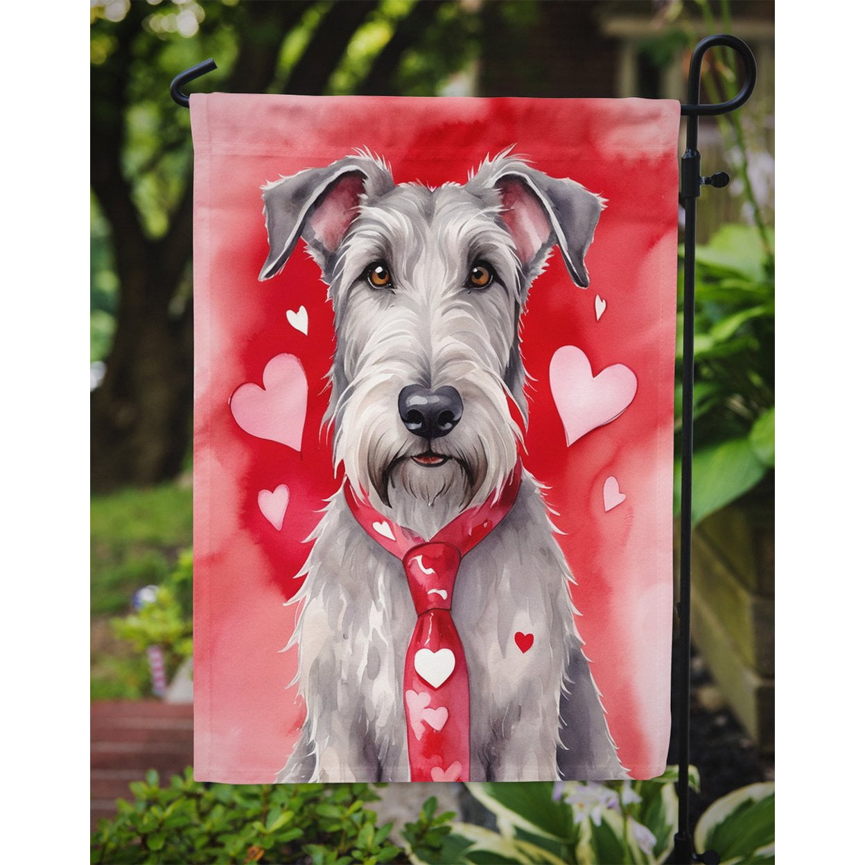 Irish Wolfhound My Valentine Garden Flag 11.25 in x 15.5 in