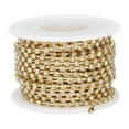 thumbnail image 1 of 10 Yards/Roll Rhinestones Chain DIY Crafts Clothes Sewing Decoration Accessory EmbellishmentsWhite Rhinestones Gold Bottom SS12‑3mm, 1 of 14