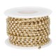 thumbnail image 1 of 10 yardas/rollo de cadena de diamantes de imitación DIY manualidades ropa costura decoración accesorios adornos diamantes de imitación blancos fondo dorado SS12?3mm, 1 of 8