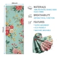 thumbnail image 2 of Pioneer Flower Floral Print Pattern Hot Yoga Mat Towel Non Slip for Hot Yoga - Quick-Drying Yoga Mat Cover with 4 Corner Pockets with Travel Bag - Hot Yoga Towel Non Slip 70"x26", 2 of 6
