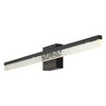 thumbnail image 3 of JONATHAN Y Mario 30" 1-Light Modern Contemporary 360-Degree Rotatable Iron/Seeded Acrylic Integrated LED Vanity Light, Black/Clear, 3 of 9
