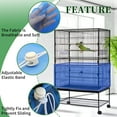 thumbnail image 4 of Daoeny Large Bird Cage Cover, Bird Cage Seed Catcher, Adjustable Soft Airy Nylon Mesh Net, Birdcage Cover Skirt Seed Guard for Parrot Parakeet Macaw African Round Square Cages (Blue), 4 of 14