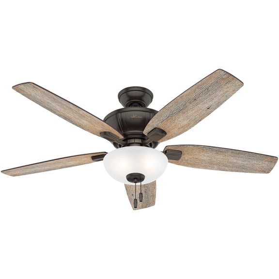 Hunter Fan Company 53376 52" Kenbridge Ceiling Fan with Light, Large, Noble Bronze