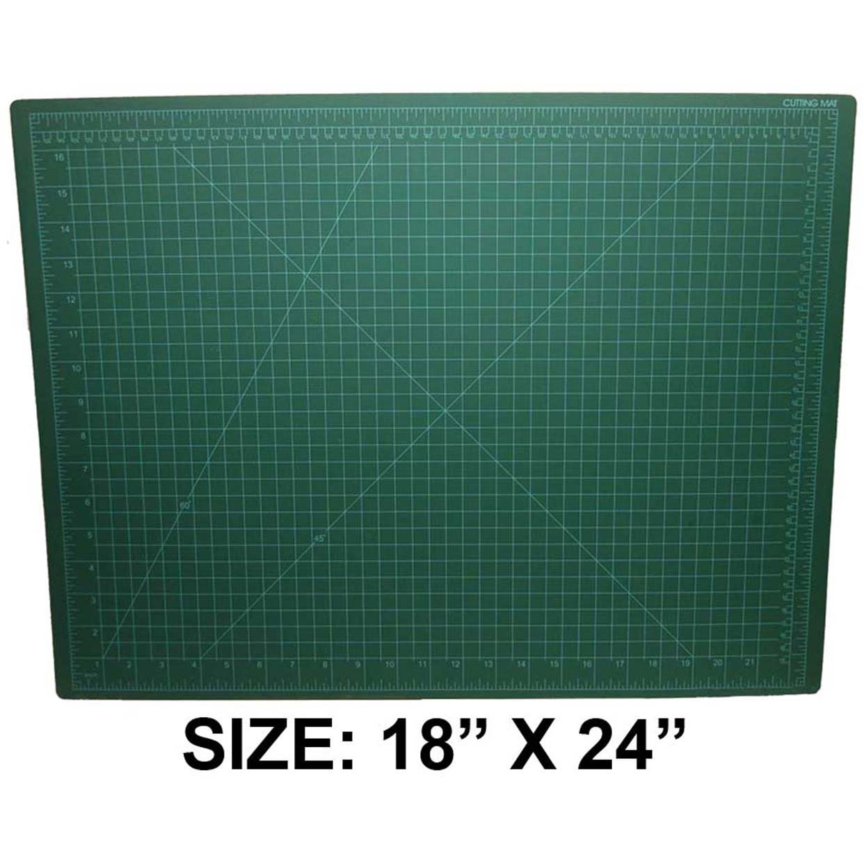 Green Cutting Mat with PreMarked Grid Lines 18x24 Inch CR9182486