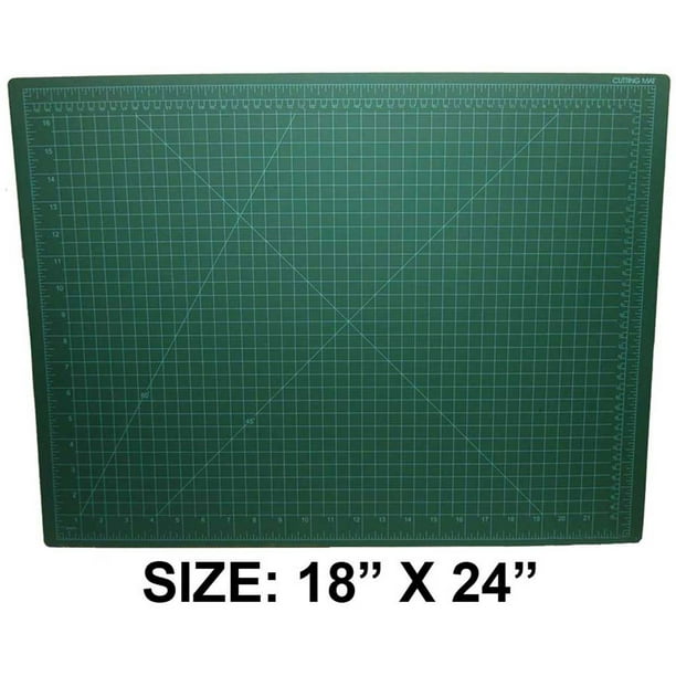 Green Cutting Mat with PreMarked Grid Lines 18x24 Inch CR9182486