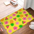 thumbnail image 1 of Front Door Mat Pineapple Watermelon Flower Bedroom Entryway Rug Non-Slip Washable Indoor Carpet Doormat Decorative Low Profile Area Rug for Home Living Room Bedroom Laundry Floor Decor, 24 x 16 Inch, 1 of 7