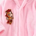 thumbnail image 7 of LYMAYTER Boys Gilrs Robes Flannel Fashion Hooded Bathrobe Cute Animal Patches Toddler Pajamas 1-12Y, 7 of 7