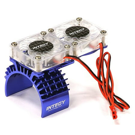 Hobby RC Model T8534BLUE Motor Heatsink + Twin Cooling Fan for Traxxas 1/10 Slash 4X4 (6808), Genuine integy parts ship direct from our usa warehouse. By (Traxxas Slash 4x4 Best Price)