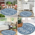 thumbnail image 5 of Findosom 5.25'Round Area Rug,Non Slip Washable Round Rug Boho Area Rug for Living Room,Bedroom,Home Decor,Office,Dining Room,Gray, 5 of 9