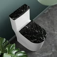 thumbnail image 2 of Yuyamidu Black Marble Print Toilet Seat Covers for Bathroom Decoration 2 PCS Toilet Tank Lid Cover & Toilet Lid Cover Set Fits Most Size Toilet Lid and Toilet Tank, 2 of 7