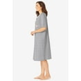 thumbnail image 3 of Dreams & Co. Plus Size Satin Trim Cotton Sleepshirt, 3 of 6