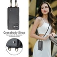 thumbnail image 3 of Elehold PU Leather Zipper Pocket Wallet Case for iPhone 16 Plus RFID Blocking Card Holders Large Capacity Anti-Scratch Detachable Handstrap Shockproof Case, Black, 3 of 8