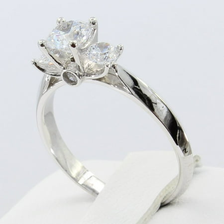 IceNGold 1 00 Ct 14K Real  White  Gold  Round 3 Three 