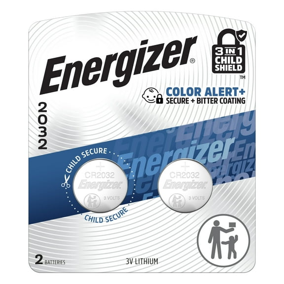 Energizer 2032 Coin Batteries (2 Pack), CR2032 3V Lithium Batteries, Compatible with AirTag and Tile Pro Devices, Key Fobs, Watches and more