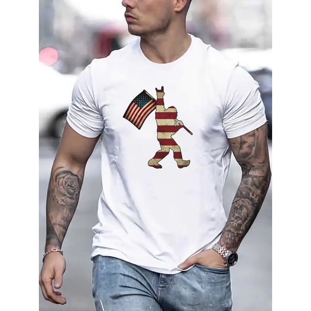 Camiseta transpirable para correr: cómoda y transpirable, con estampado para hombre. Camiseta deportiva de verano para entrenar.