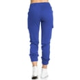 thumbnail image 2 of Innerwin Pantalons Cargo avec Poches Bas pour Femmes Plage Jambe Droite Pantalon Boho Bleu Paon L, 2 of 3