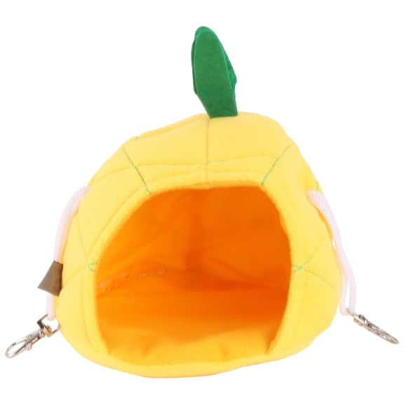 RENACLIPY 1Pc Yellow Cotton Pet Hammock Warm Hanging Nest Cozy House for Hamster Guinea Pig Small Pets