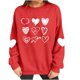 thumbnail image 5 of Xuyuer Valentines Sweatshirts for Women Heart Print Graphic Valentine Sweatshirts Casual Tops, 5 of 9