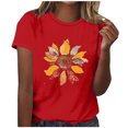 thumbnail image 1 of Tops Cortos para las Mujeres Blusas Impresas Manga Corta Cuello Redondo, Tops de Blusa para las Mujeres Primavera Verano Casual, 1 of 4