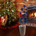 thumbnail image 5 of Velvet Christmas Berries Stems 21.6Inch Artificial Christmas Picks for Christmas Tree Ornaments DIY Xmas Wreath Crafts Holiday & Home Decor Dark Blue, 5 of 7