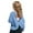 Blue, variant on Diufon Kid Girls Open Back Tops Long Sleeve Backless Crewneck Pullover Blouse Casual Gym Yoga Athletic Shirts