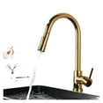 thumbnail image 1 of Brushed Gold Pull Out Kitchen Faucets 360 Rotation Kitchen Mixer Tap Single Lever Mixer Tap Kitchen Sink Cold Hot Water Tap ,Effortless Installation, 1 of 7