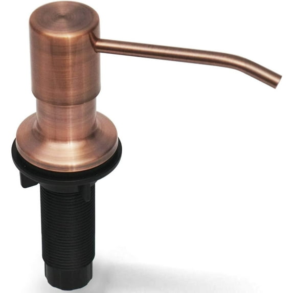 Built in Soap Dispenser for Kitchen Sink,Stainless Steel (Copper), Pump Set for Dish Soap or Lotion, Refill from The Top, for CounterTop
