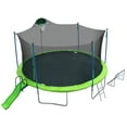 thumbnail image 4 of 16FT Trampoline with Soccer Goal Net ,Outdoor Trampoline with Basketball Hoop and Ladder,Large Recreational Trampoline for Kids and Adults,Green, 4 of 8
