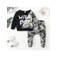 thumbnail image 2 of Ropa para bebés y niños pequeños, camiseta de manga larga, pantalones, trajes XBTCLXEBCO Negro, 3 años, 2 of 6