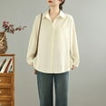 thumbnail image 4 of Sakmal Womens Barn Jacket Cotton Beige Plus Size Jacket Women's Clothing XXL, 4 of 8