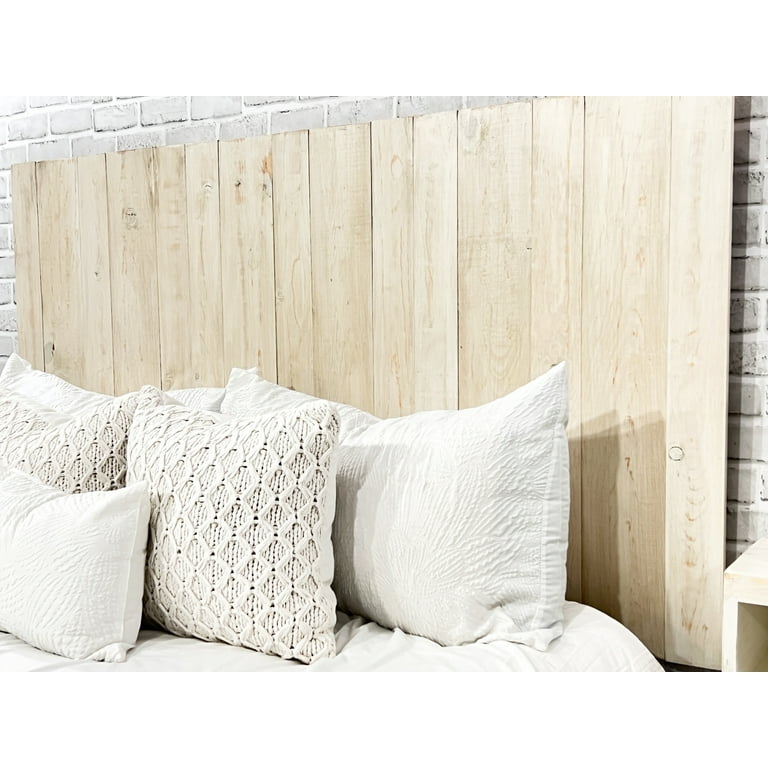Barn Walls Antique White Headboard Floating Panels Wall Mount Adjustable Height King