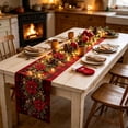 thumbnail image 6 of Christmas Table Runner Christmas Party Decorations Festive Cloth Stain Resistant & Easy Clean for Home Dining Table Family Gathering Kitchen by MPOISVA, 6 of 7