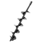 Earth Auger Drill Bit,7/8" Shaft & 31” Length Augers for Gasoline Earth and Ice Auger Power Heads (6 Inch, Black Post Hole Digger)