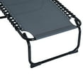 thumbnail image 3 of Patio Furniture Folding Chaise Lounge Pool Chair, Patio Sun Tanning Chair, Outdoor Lounge Chair with 4-Position Reclining Back, Breathable Mesh Seat for Beach, Yard, Patio, Gray,Patio Chairs, 3 of 5