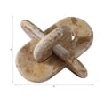 thumbnail image 2 of Rounded Knot for Home and Bathroom Decor - Marble Sculpture for Living Room, Office or Shelf Styling - Modern Stone Decorative Ornament for Coffee Tables and Room Accent - 9", Ivory & Tan, 2 of 10