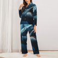 thumbnail image 2 of Fotbe 3D Realistic Shark Conjunto de Pijama de Manga Larga para Mujer con Estampado, Ropa de Dormir de 2 Piezas, Conjunto de Casa Suave y Cómodo con Bolsillos-Small, 2 of 7